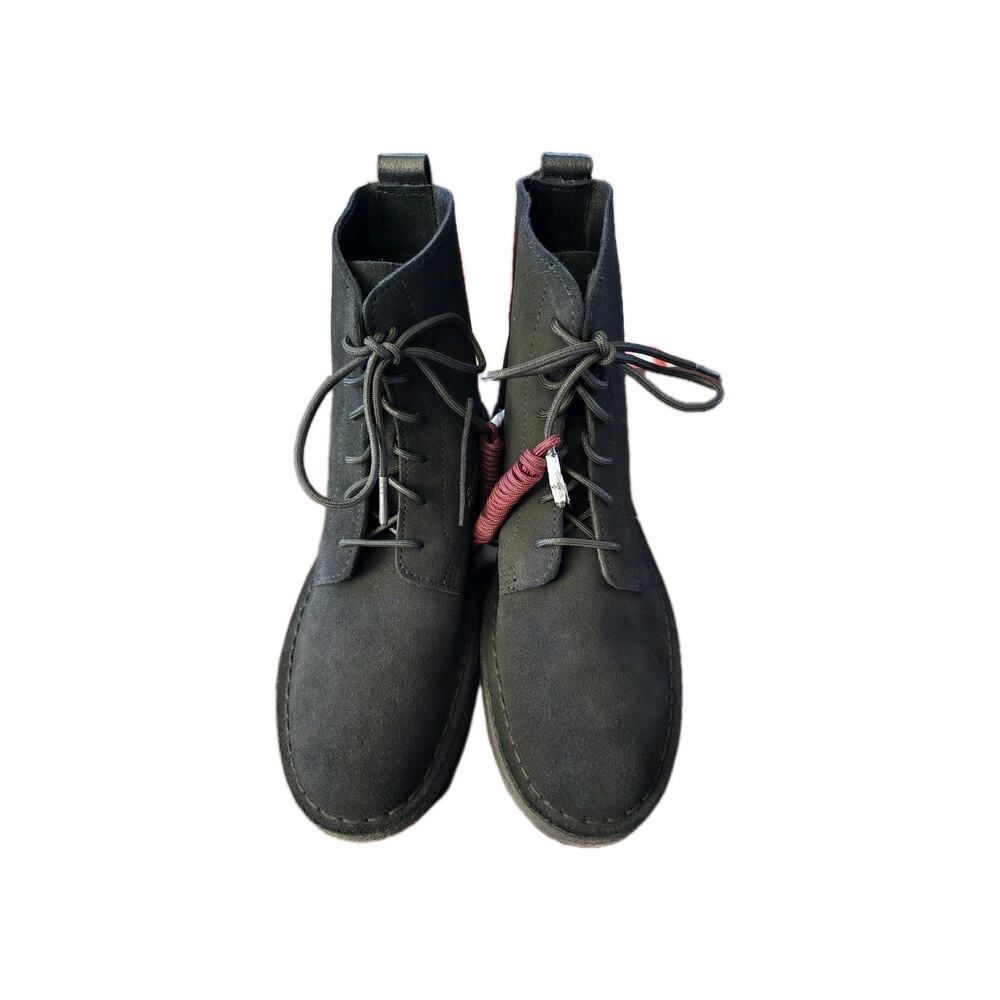 Clarks Desert Mali Boot | Black Suede| Womens 9.5M With Extra Laces
